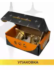 Ручка дверная межкомнатная r21.172 + замок 410 и фиксатор 2105 SSG Сатиновое золото