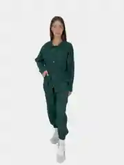 Зеленый костюм женский