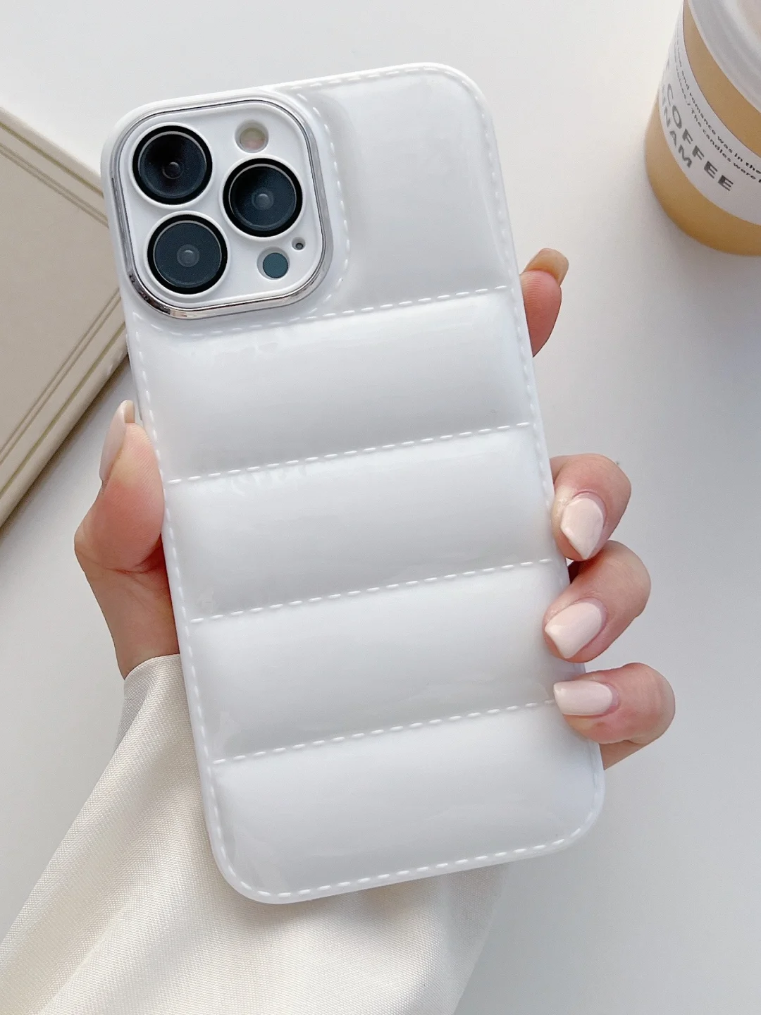 Белый чехол iPhone 11 13 7 8 Plus / XR 12 / 14 Pro Max / X XS айфон про макс