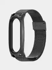 Черный металлический ремешок для Xiaomi Mi Band 3, 4, 5, 6