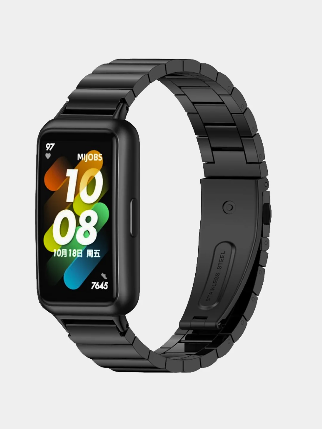 Угольный металлический ремешок для Huawei Band 6 / Honor Band 6