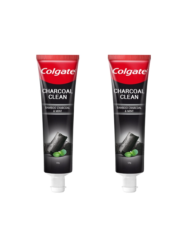 Зубная паста Colgate Бамбуковый уголь, с мятой, для отбеливания и свежести, 100 мл, 2 шт