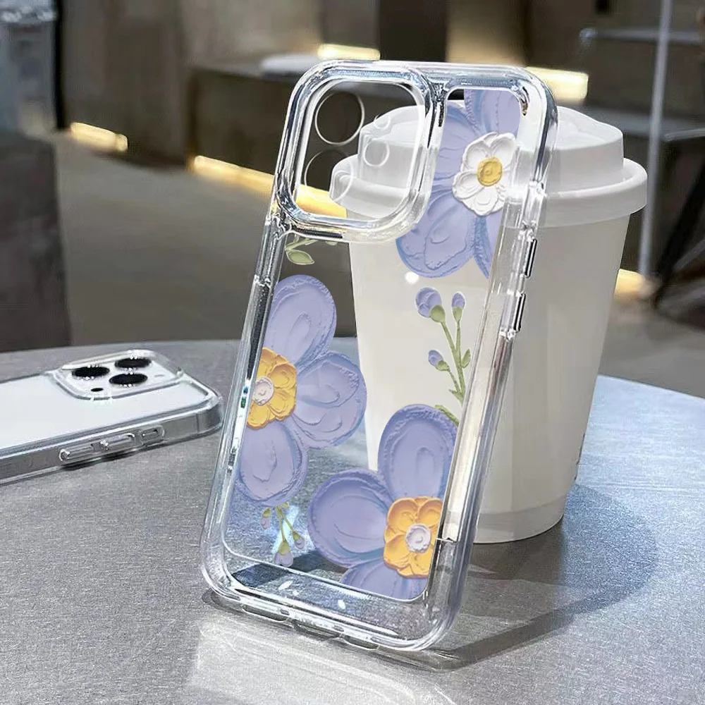 Лавандовый чехол для iPhone 6s/7/8/SE/XR/XS/11/12/13/14/15 Pro/Max/Plus/Mini/силикон/противоударный
