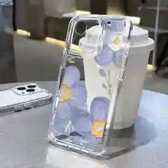 Лавандовый чехол для iPhone 6s/7/8/SE/XR/XS/11/12/13/14/15 Pro/Max/Plus/Mini/силикон/противоударный
