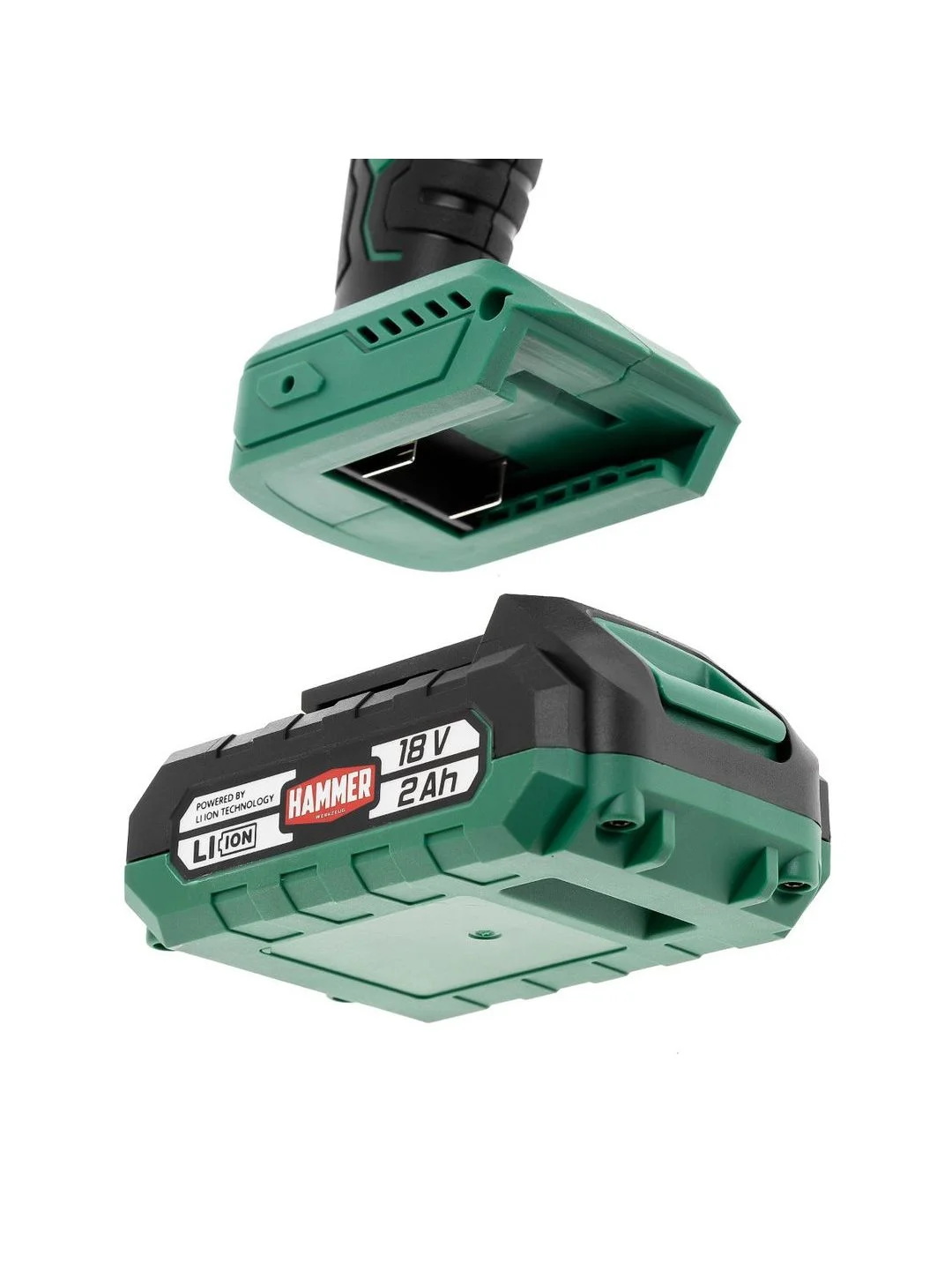 Шуруповерт аккумуляторный HAMMER ACD18BL, в кейсе, 2 акк. Li-ion, 18В, 50 Нм