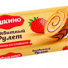 Рулет Яшкино "Клубника со сливками", 200 г