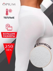 Теплые зимние колготки больших размеров с начесом