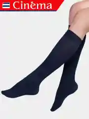 Синий плотные цветные гольфы из микрофибры меланж