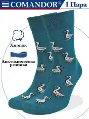Морской высокие носки с принтом Гуси