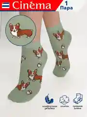 Ледяной носки короткие с принтом Корги
