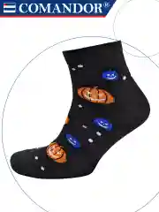 Черный носки с принтом Хэллоуин Halloween Halloween Тыквы