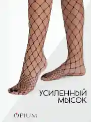 Черный эротические чулки в крупную сетку