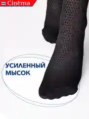Черный капроновые колготки с рисунком микрофибра