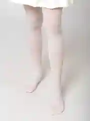 Белый капроновые колготки школьные