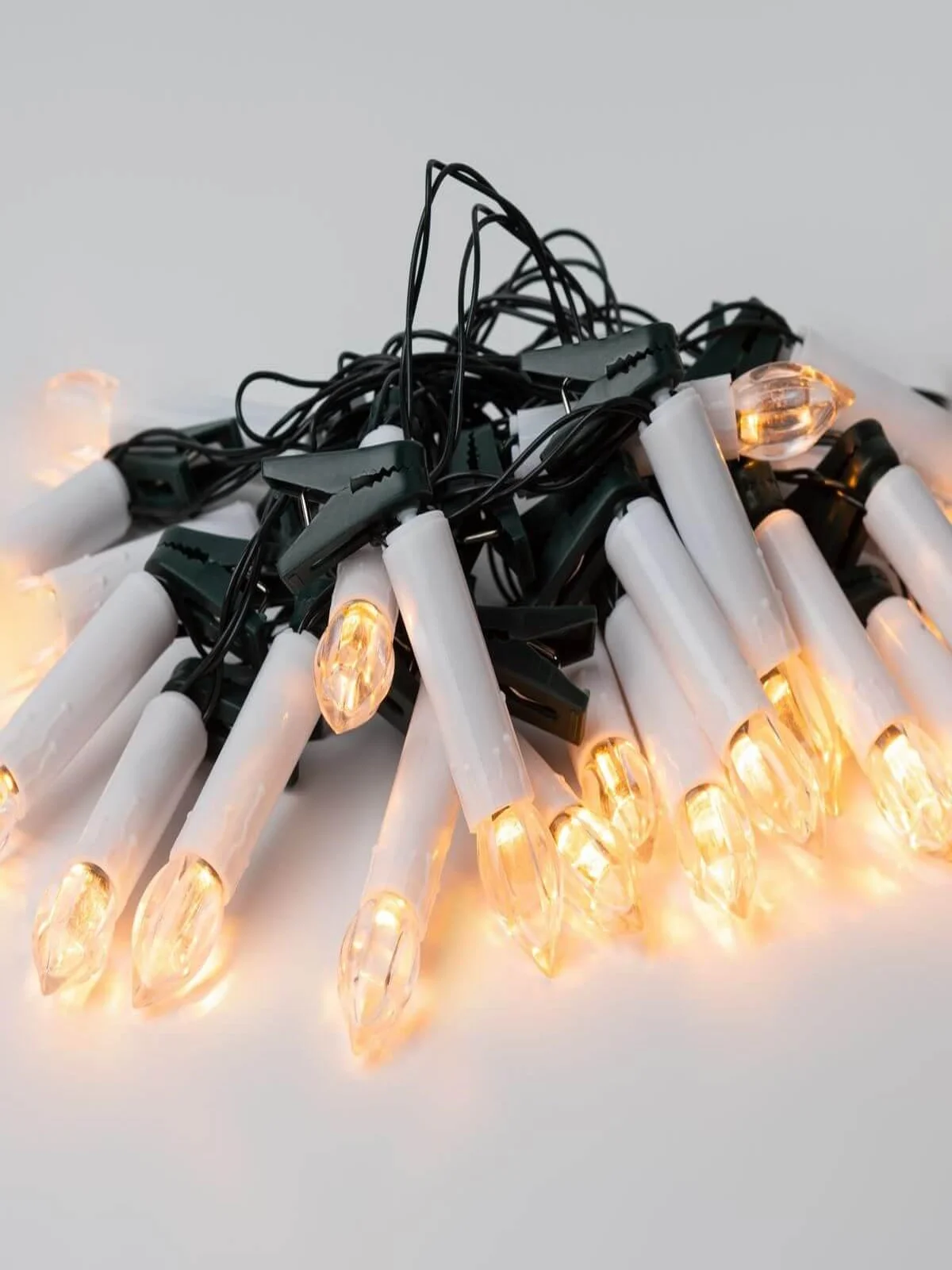 Гирлянда нить Свечи, теплый белый, 3,8 м, 220 V