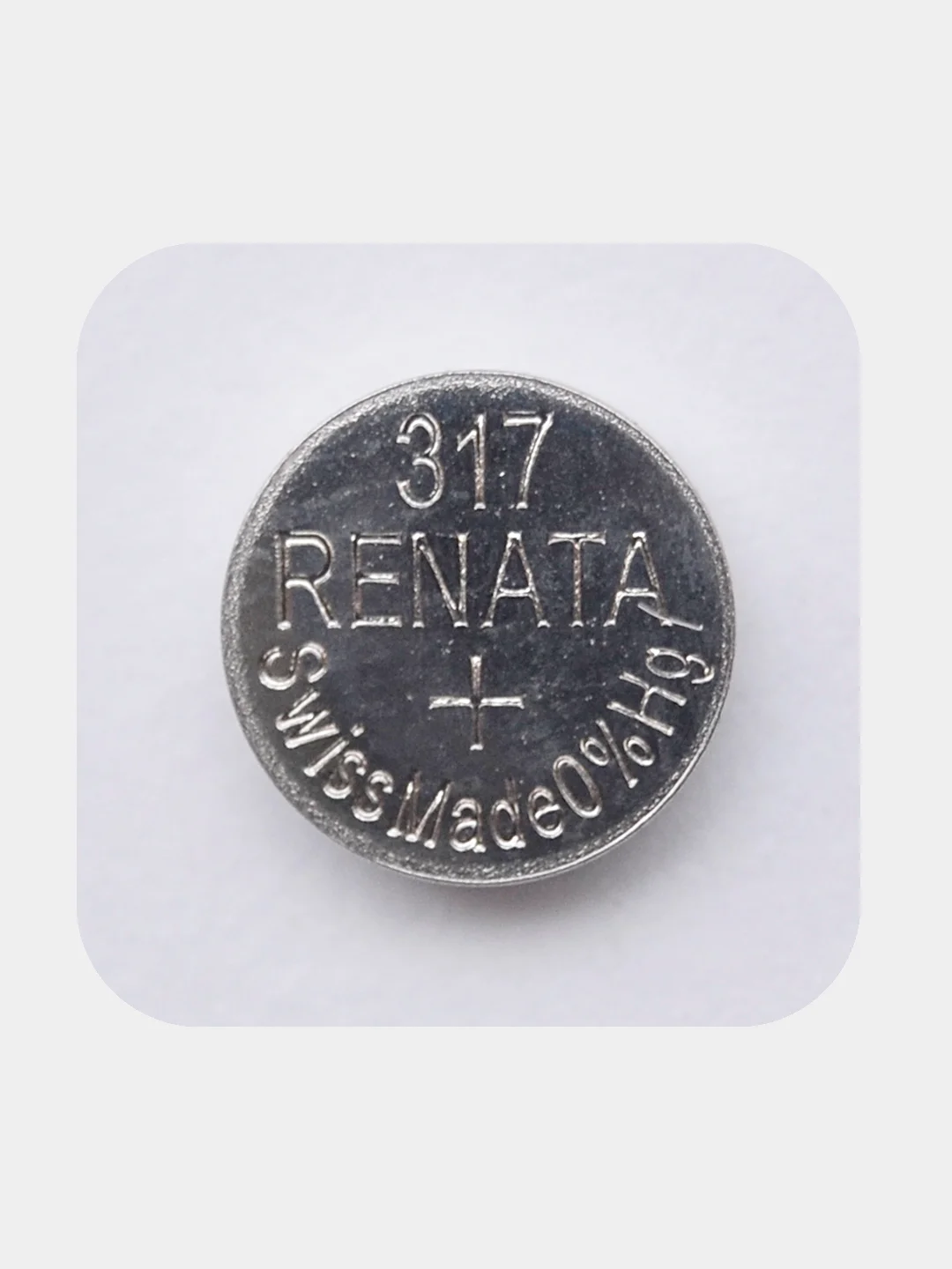 Батарейка Renata 317 (SR516SW, V317), 1.55V, 10.5 mAh, Швейцария, 1 штука