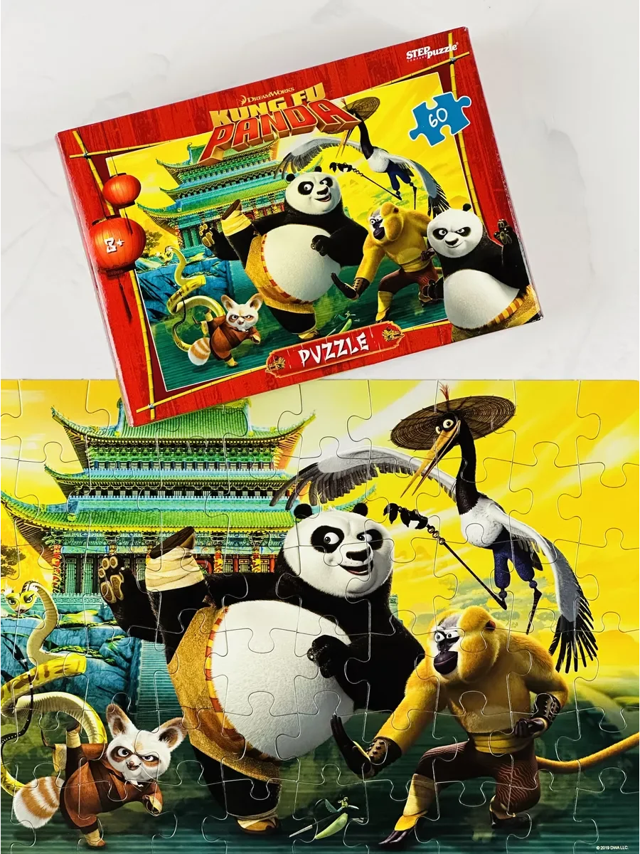Пазл Игра Кунгфу Панда 60 Kung Fu герои из мультика спорт