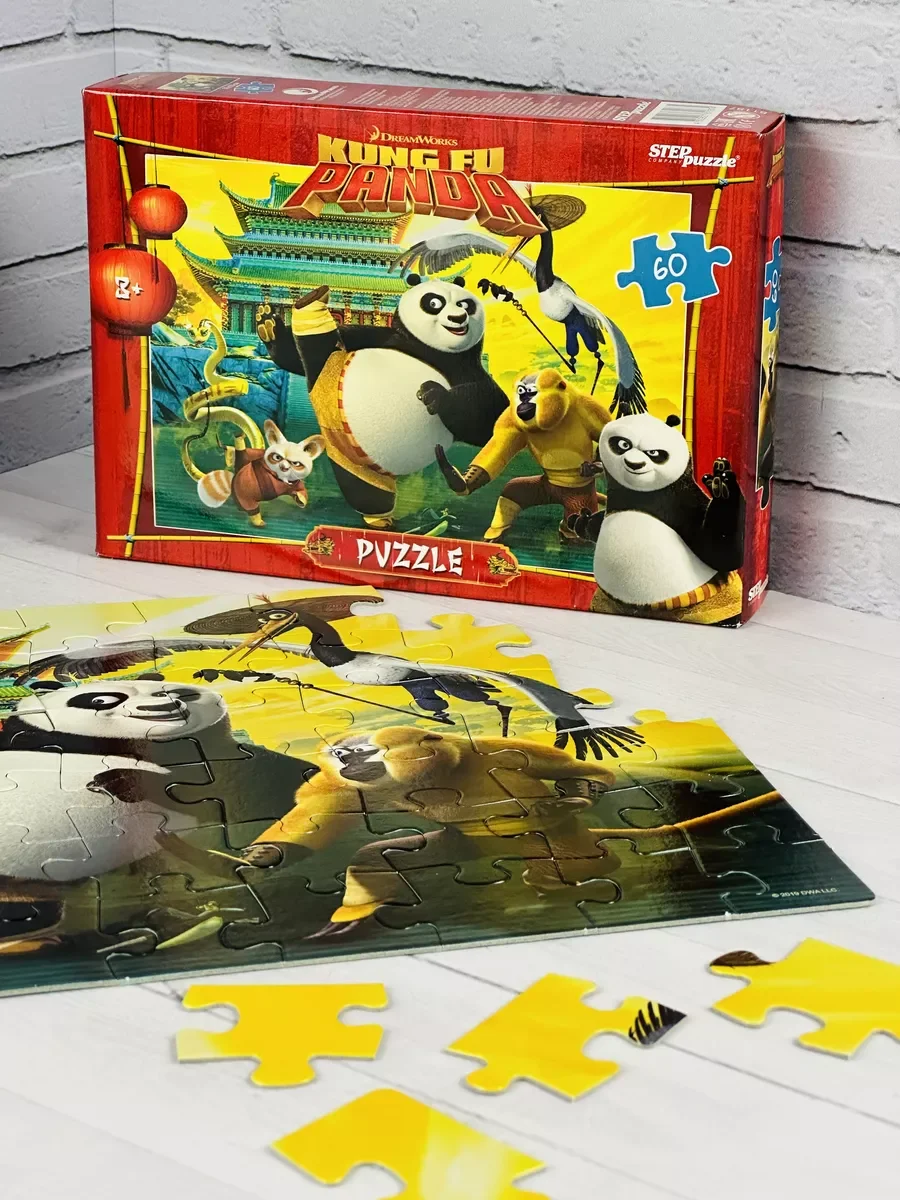 Пазл Игра Кунгфу Панда 60 Kung Fu герои из мультика спорт