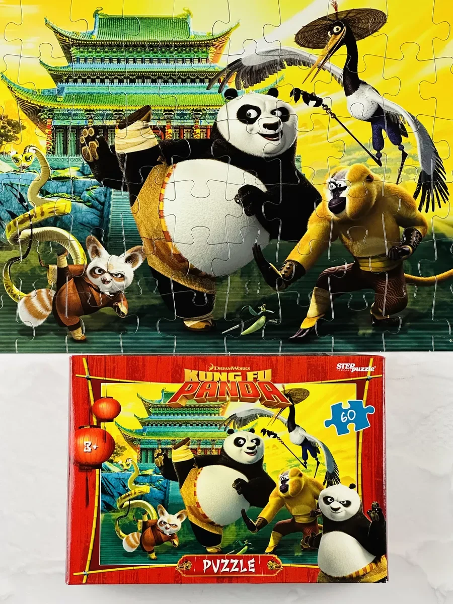 Пазл Игра Кунгфу Панда 60 Kung Fu герои из мультика спорт