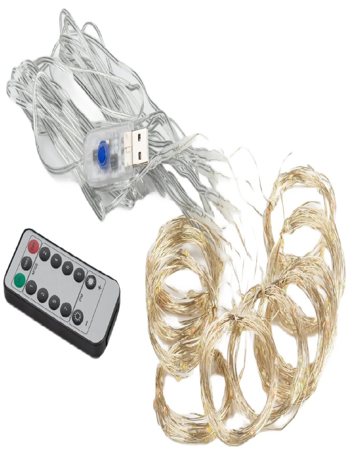 Гирлянда Занавес с пультом, мультиколор, 300 LED, 3*3 м