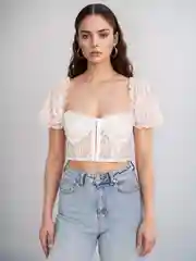 Ажурный топ /  летний топ / мини блузка