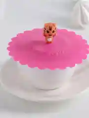 Розовый силиконовая крышка для кружки, банок