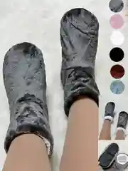 Угольный сапожки-тапочки домашние, утепленные женские, угги домашние для девочек
