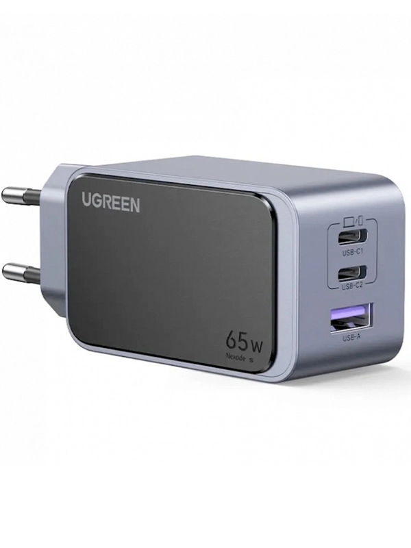 Сетевое зарядное устройство Ugreen X553 (35042) Nexode S 65W USB-A+2*USB-C Gray