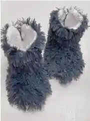 Серый сапожки-тапочки домашние, утепленные, женские, угги домашние, для девочек