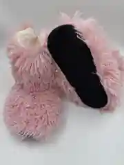 Коралловый сапожки-тапочки домашние, утепленные, женские, угги домашние, для девочек