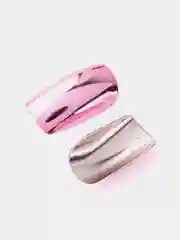 Кораллово-розовый накладные ногти с дизайном, 24 штуки, с клеем для ногтей