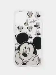 Кораллово-розовый чехол для iPhone 11 Микки