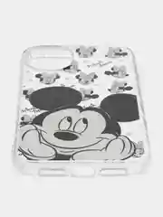Кораллово-розовый чехол для iPhone 11 Микки