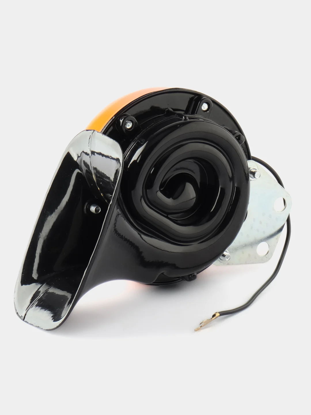 Оранжевый звуковой сигнал Turbine Type Horn, клаксон-гудок для автомобиля "Улитка"
