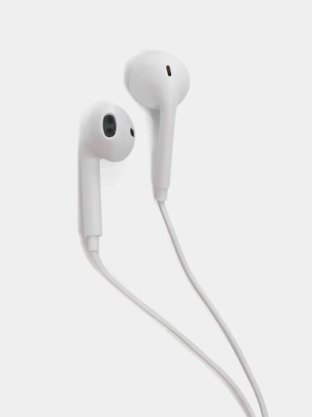 Белый наушники проводные Earphones, с микрофоном, разъем джек jack 3.5мм, для Android и iPhone