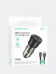 Автомобильное зарядное устройство с кабелем Type-C / microUSB, АЗУ Borofone BZ23, QC3.0