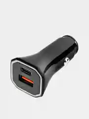 АЗУ, автомобильное зарядное устройство USB + Type C PD, 20W, QC 3.0