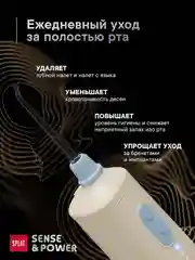 Ирригатор портативный SPLAT Sense&Power, 6 насадок, водонепроницаемый, бежевый