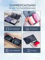 Темно-синий органайзер для белья документов хранения вещей одежды лекарств в ящик шкаф для чемодана