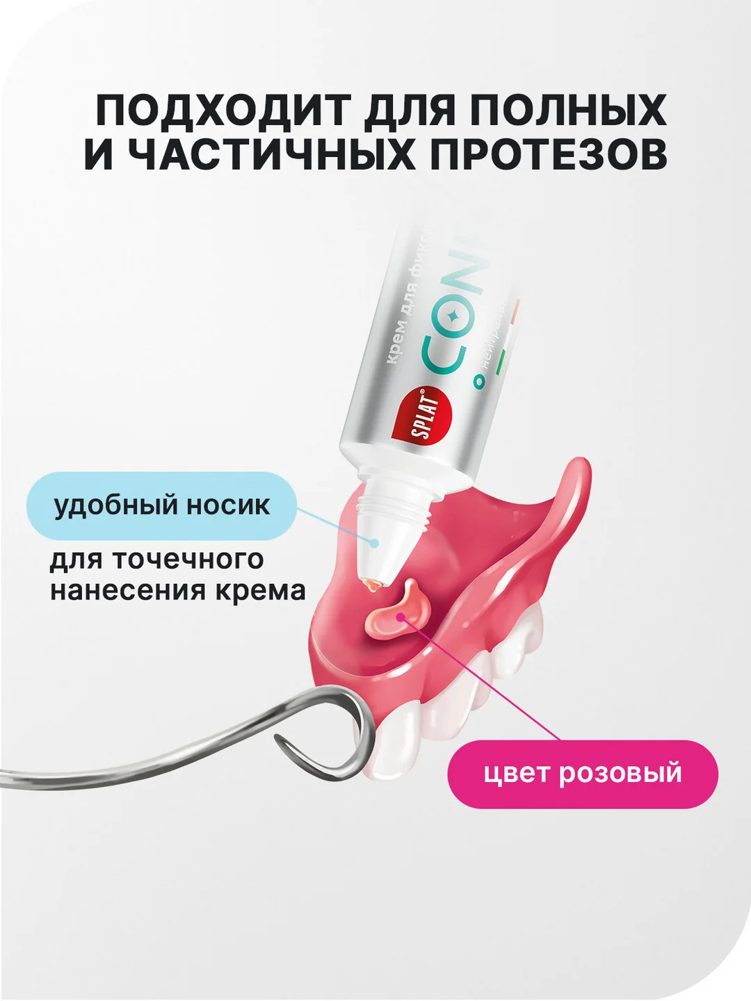 Крем для фиксации зубных протезов SPLAT CONFIDENT, мята цитрус, 40 г