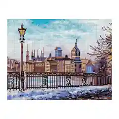 Алмазная мозаика Три совы "Старый город", холст, 30х40 см
