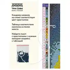 Алмазная мозаика Три совы "Старый город", холст, 30х40 см