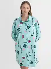 559 Туника (Ментол/розовый/глаза)
