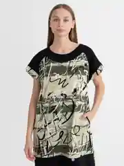 526 Туника (Хаки/черный/штрихи)