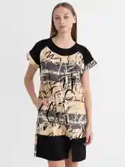 526 Туника (Серый/черный/штрихи)