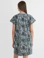 526 Туника (Зеленый/белый/алфавит)