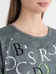 526 Туника (Зеленый/белый/алфавит)