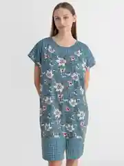 526 Туника (Зеленый/белый/клетка)