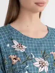 526 Туника (Зеленый/белый/клетка)
