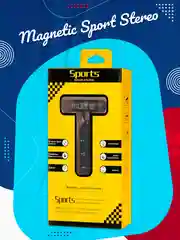 Bluetooth гарнитура (стерео) шейный шнурок, Sport magnetic MR23, чёрный